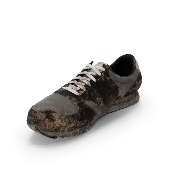 泥泞的跑鞋PNG和PSD图像