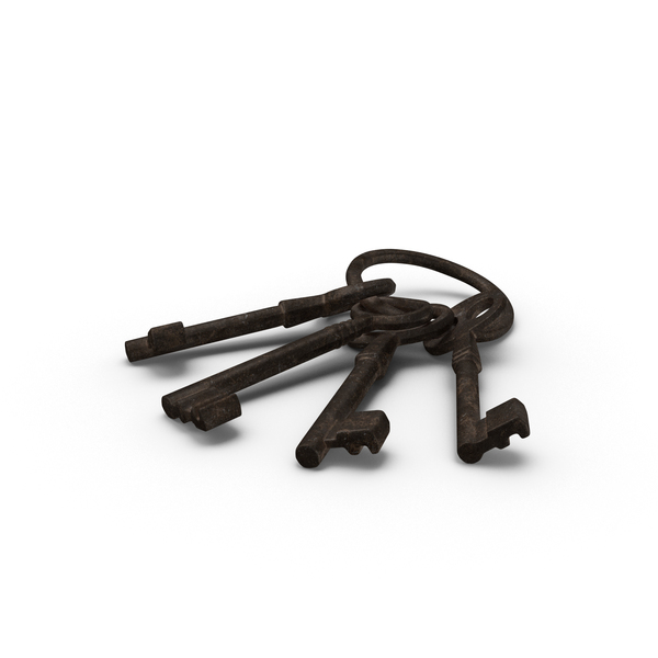 Old Skeleton Keys on Ring PNG & PSD Images