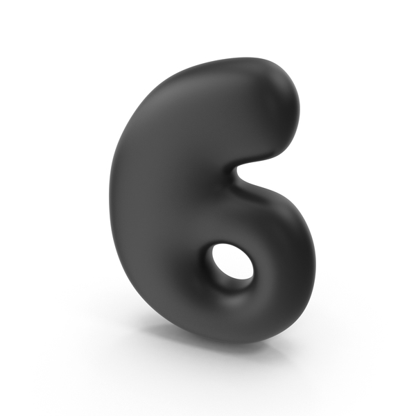 Bubble Number 6 PNG & PSD Images