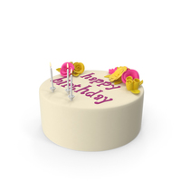 Birthday Cake with Candles PNG & PSD Images
