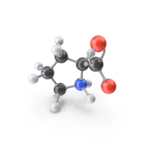 Proline Zwitterion Molecule PNG & PSD Images