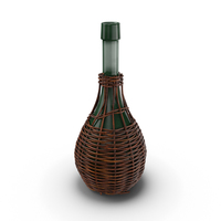 Glass Jug in Woven Basket PNG & PSD Images