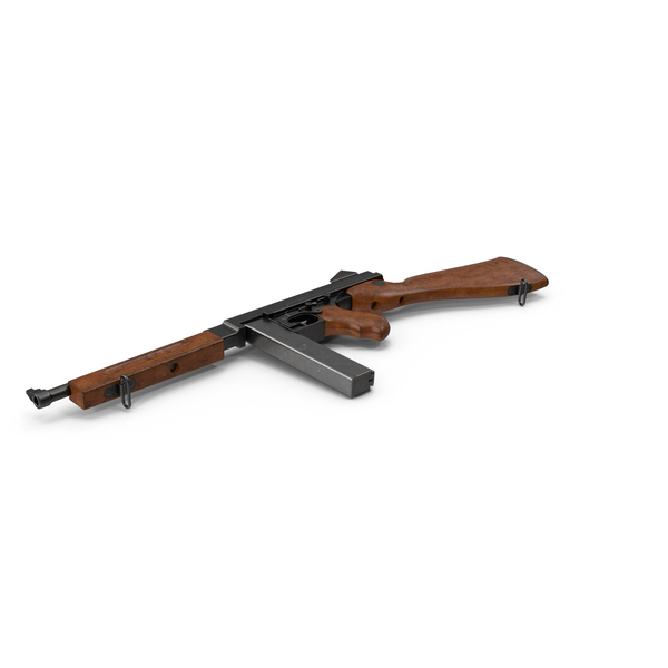 Submachine Gun Thompson M1A1 SMG PNG & PSD Images