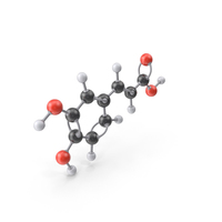 Caffeic Acid Molecule PNG & PSD Images
