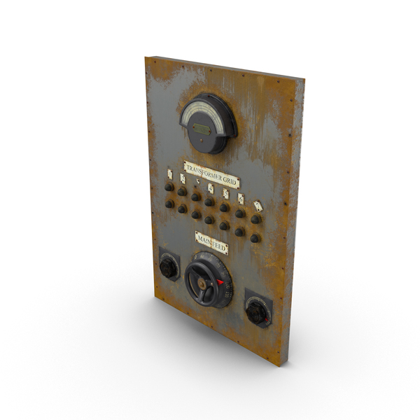 Panel with Levers and Gauges PNG & PSD Images