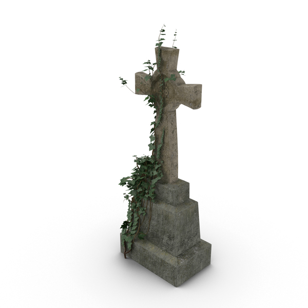 Headstone with Cross PNG & PSD Images