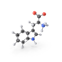 Tryptophan Zwitterion Molecule PNG & PSD Images