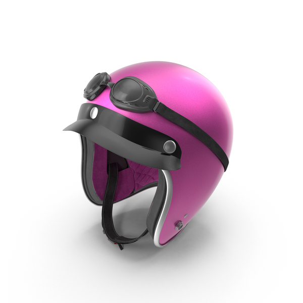 Pink Retro Motorcycle Helmet PNG & PSD Images