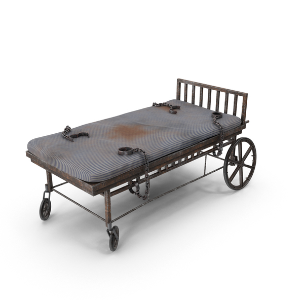 Asylum Bed with Restraints PNG & PSD Images