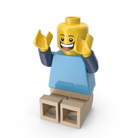 Lego Man Sitting Arms up PNG & PSD Images