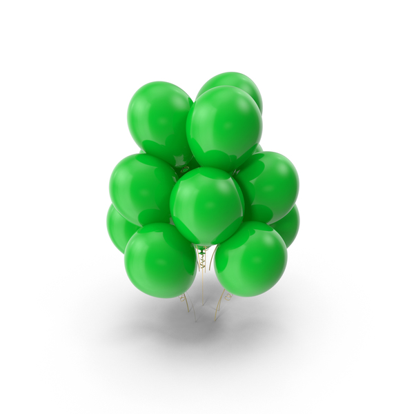 Green Balloons PNG & PSD Images