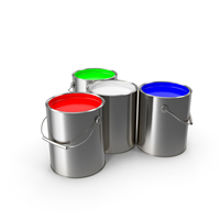 Paint Cans RGBW PNG & PSD Images