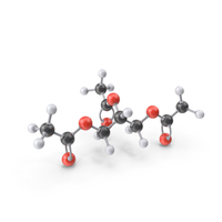 Triacetin Molecule PNG & PSD Images