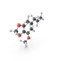 Myristicin Molecule PNG & PSD Images