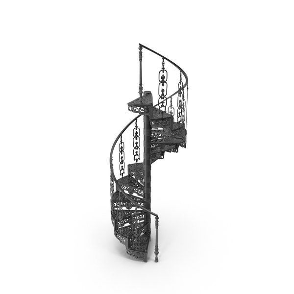 Victorian Forged Spiral Stair PNG & PSD Images