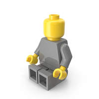 Neutral Lego Man Sitting PNG & PSD Images