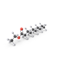 Ethyl Decanoate Molecule PNG & PSD Images