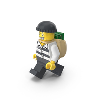 Lego Criminal with Money Bag PNG & PSD Images