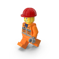 Lego Worker Walking PNG & PSD Images