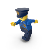 Lego Police Officer Running PNG & PSD Images