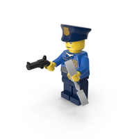 Lego Police Officer With Gun And Handcuffs PNG & PSD Images
