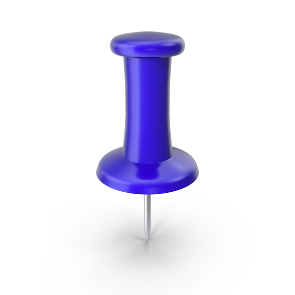 Blue Thumbtack Push Pin Clipart PNG Transparent
