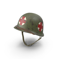 Medic M1 Helmet with Red Cross (WWII) PNG & PSD Images