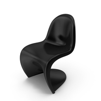 Vitra Panton Chair Black PNG & PSD Images