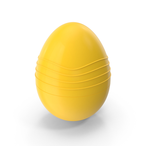 Yellow Plastic Egg with Ridges PNG & PSD Images