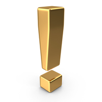 Gold Exclamation PNG & PSD Images