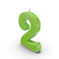 Number Two Candle PNG & PSD Images