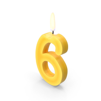 Number Six Candles PNG & PSD Images