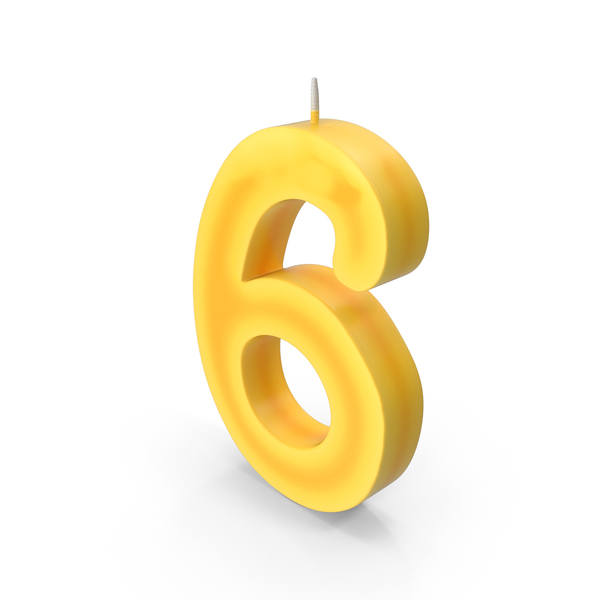 Number Six Candle PNG & PSD Images