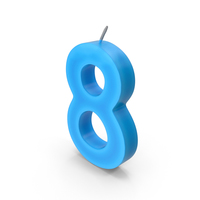 Number Eight Candle PNG & PSD Images