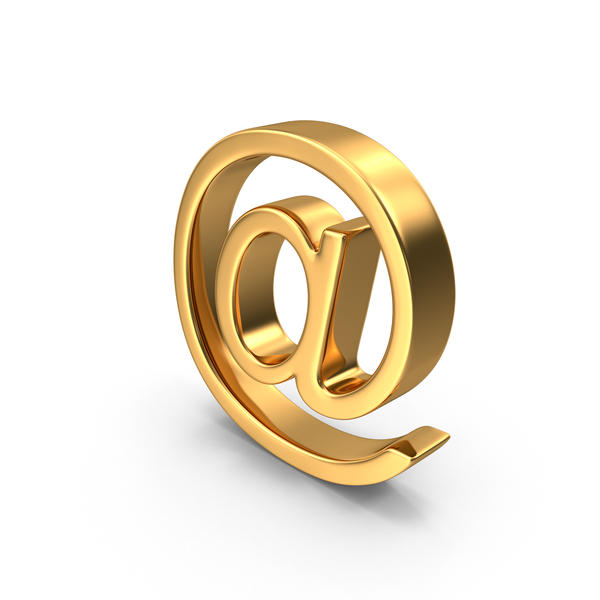 Gold At Symbol PNG & PSD Images