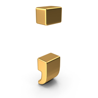 Gold Semicolon Symbol PNG & PSD Images