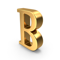 Gold Capital Letter B PNG & PSD Images