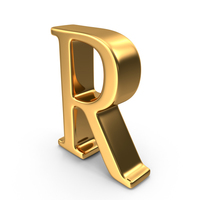 Gold Capital Letter R PNG & PSD Images