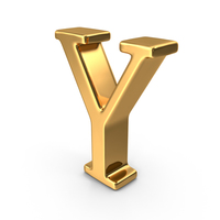 Gold Capital Letter Y PNG & PSD Images
