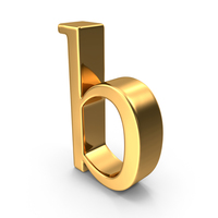 Gold Small Letter B PNG & PSD Images
