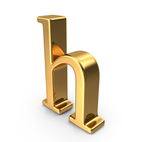 Gold Small Letter H PNG & PSD Images