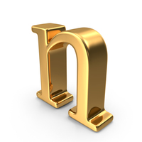 Gold Small Letter N PNG & PSD Images