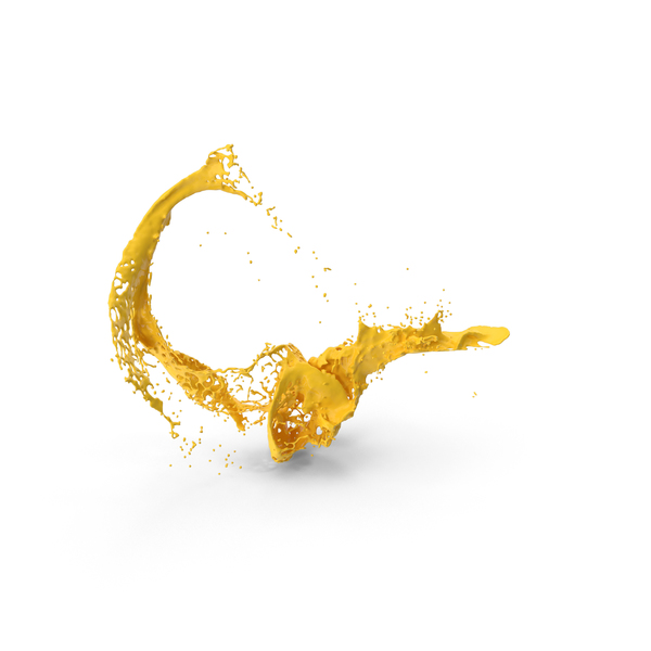 Yellow Liquid Splash PNG & PSD Images