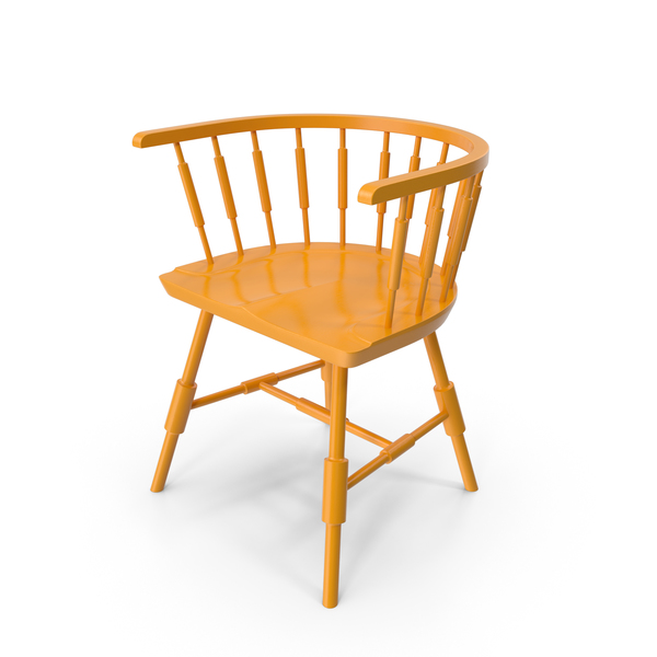 Yellow Atlantic Lowback Armchair PNG & PSD Images