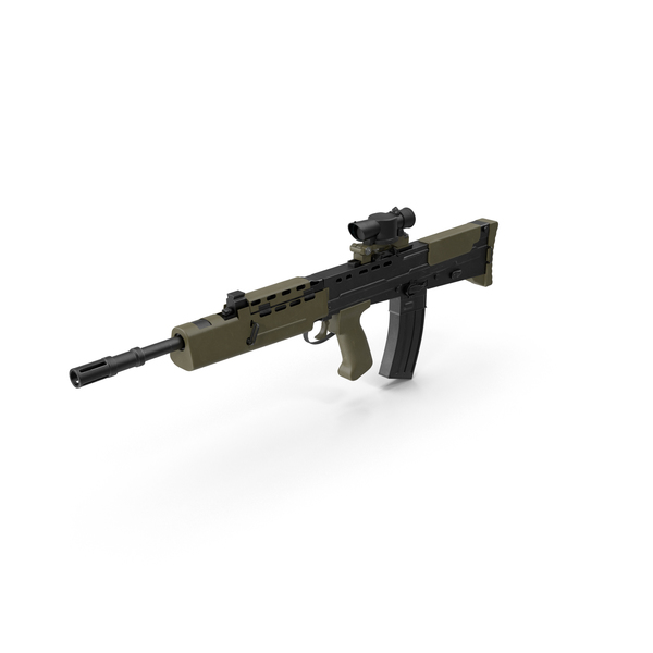 L85A2 Assault Rifle Scope Attached PNG & PSD Images