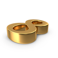 Gold number 8 PNG & PSD Images