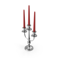 Three Branch Candle Holder PNG & PSD Images