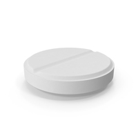 White Pill (Flat on surface) PNG & PSD Images
