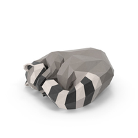 Low Poly Raccoon PNG & PSD Images