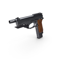 Machine Pistol Beretta 93R PNG & PSD Images